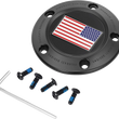 Load image into Gallery viewer, Figurati Designs Timing Cover - 5 Hole - American Flag - Reversed - Black - Main Product View