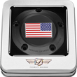 Load image into Gallery viewer, Figurati Designs Timing Cover - 5 Hole - American Flag - Reversed - Black - Back View