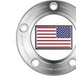 Load image into Gallery viewer, Figurati Designs Timing Cover - 5 Hole - American Flag - Reversed - Stainless Steel - Side View