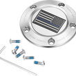 Load image into Gallery viewer, Figurati Designs Timing Cover - 5 Hole - Blue Line American Flag - Stainless Steel - Main Product View