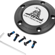 Load image into Gallery viewer, Figurati Designs Timing Cover - 5 Hole - Don't Tread on Me - Black - Main Product View
