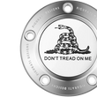 Load image into Gallery viewer, Figurati Designs Timing Cover - 5 Hole - Don't Tread on Me - Stainless Steel - Side View