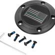 Load image into Gallery viewer, Figurati Designs Timing Cover - 5 Hole - Green Line American Flag - Black - Main Product View
