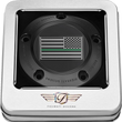 Load image into Gallery viewer, Figurati Designs Timing Cover - 5 Hole - Green Line American Flag - Black - Back View