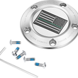 Load image into Gallery viewer, Figurati Designs Timing Cover - 5 Hole - Green Line American Flag - Stainless Steel - Main Product View