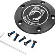 Load image into Gallery viewer, Figurati Designs Timing Cover - 5 Hole - POW MIA - Black - Main Product View