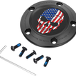 Load image into Gallery viewer, Figurati Designs Timing Cover - 5 Hole - Skull - Black - Main Product View