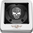 Load image into Gallery viewer, Figurati Designs Timing Cover - 5 Hole - Skull - Contrast Cut - Black - Back View