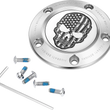 Load image into Gallery viewer, Figurati Designs Timing Cover - 5 Hole - Skull - Contrast Cut - Stainless Steel - Main Product View