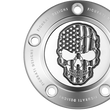 Load image into Gallery viewer, Figurati Designs Timing Cover - 5 Hole - Skull - Contrast Cut - Stainless Steel - Side View