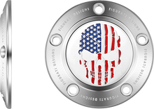 Load image into Gallery viewer, Figurati Designs Timing Cover - 5 Hole - Skull - Stainless Steel - Side View