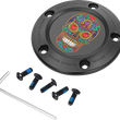 Load image into Gallery viewer, Figurati Designs Timing Cover - 5 Hole - Sugar Skull - Black - Main Product View
