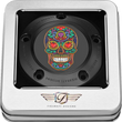 Load image into Gallery viewer, Figurati Designs Timing Cover - 5 Hole - Sugar Skull - Black - Back View