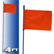 Load image into Gallery viewer, Firestik Antenna Co BLUE FIRE STICK W/ORANGE SAFETY FLAG - 4FT F4-BLUE-8120R - Side View