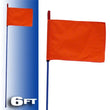 Load image into Gallery viewer, Firestik Antenna Co BLUE FIRE STICK W/ORANGE SAFETY FLAG - 6FT F6-BLUE-8120R - Main Product View