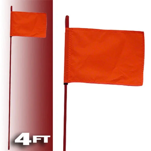 Firestik Antenna Co RED FIRE STICK W/ORANGE SAFETY FLAG - 4FT F4-RED-8120R - Main Product View