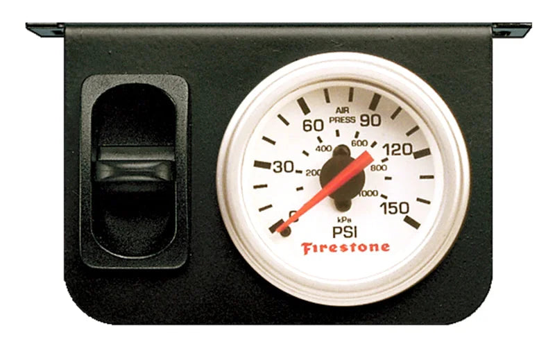Firestone Air Adj. Leveling Electric Control Panel w/Single Gauge 0-150psi - White (WR17602229) - Main Product View