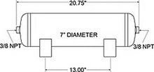 Load image into Gallery viewer, Firestone Air Tank 3 Gallon 7in. x 20.75in. (2) 3/8in. NPT Ports 150 PSI Max - Black (WR17609229) - Main Product View