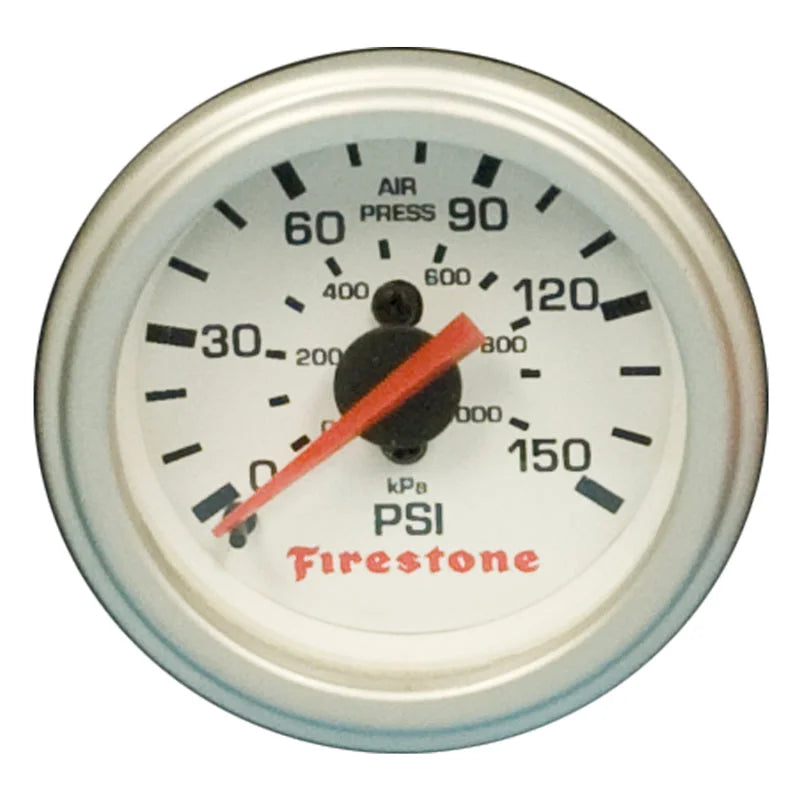 Firestone Replacement Single Pressure Gauge - White Face (For PN 2225 / 2229 / 2196) (WR17609181) - Main Product View