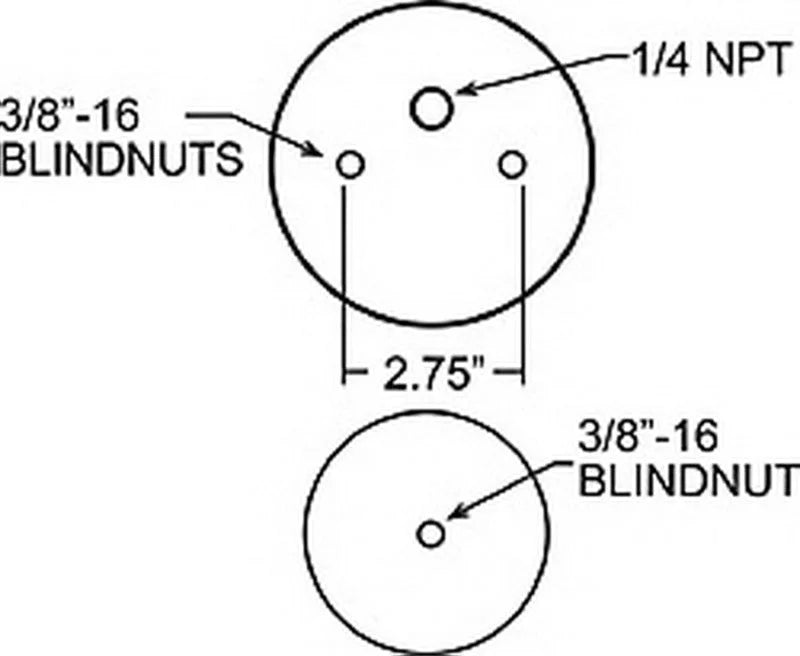 Firestone Ride-Rite Replacement Bellow 110/70 264mm (For Kit PN 2377 / 2320 / 2379) (W217609000) - Side View