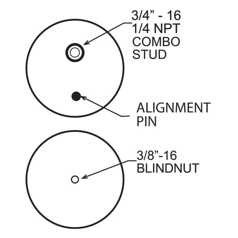 Firestone Ride-Rite Replacement Bellow 224CZ (For Kit PN 2596 / 2299 / 2597 / 2550) (W217606401) - Side View