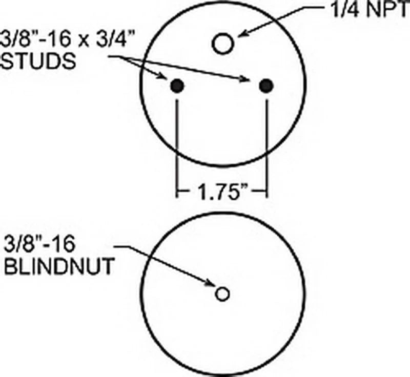 Firestone Ride-Rite Replacement Bellow 267C (For Kit PN 2071 / 2100 / 2153 / 2170) (W217606781) - Side View