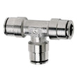 Load image into Gallery viewer, Firestone Union Tee 1/4in. Nickel Push-Lock Air Fitting - Single (WR17603461) - Main Product View