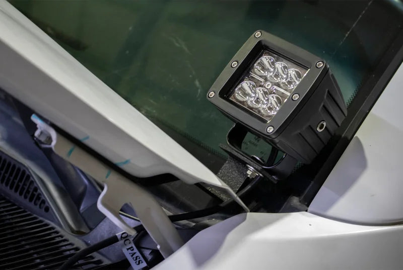 Fishbone Offroad 05-15 Toyota Tacoma Ditch Light Brackets - Side View