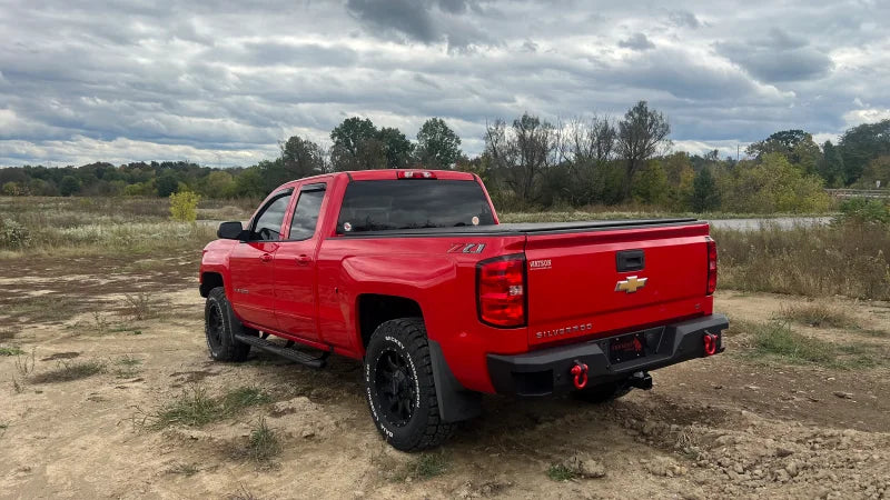 Fishbone Offroad 07-18 Chevrolet Silverado 1500/2500/3500 Double Cab Oval Side Steps -Black Textured - Additional View 10