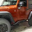 Load image into Gallery viewer, Fishbone Offroad 07-18 Jeep JK 2 Door Wrangler JK Steel Rock Sliders - Blk Textured Powdercoat - Side View