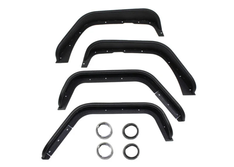 Fishbone Offroad 07-18 Jeep Wrangler Front/Rear Tube Fenders - Aluminum Blk Txtrd Pwdrcoat(Set Of 4) - Additional View 6