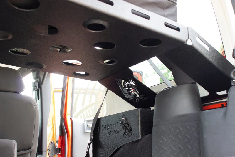 Fishbone Offroad 07-18 Jeep Wrangler JK 4 Door Fisbone Offroad Interior Storage Rack - Additional View 5