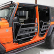 Load image into Gallery viewer, Fishbone Offroad 07-18 Jeep Wrangler JK 4 Door Front/Rear Tube Doors - Installation View