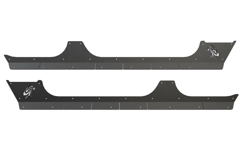 Fishbone Offroad 07-18 Jeep Wrangler JK 4 Door Rocker Guards Scale Armor - Main Product View