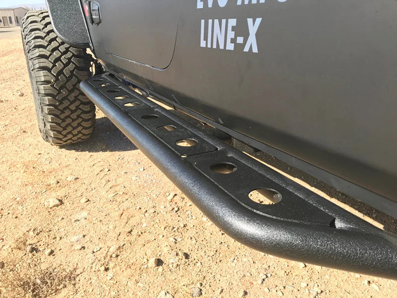 Fishbone Offroad 07-18 Jeep Wrangler JK 4 Door Steel Side Steps - Black Textured Powdercoat - Additional View 6