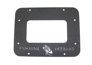 Fishbone Offroad 07-18 Jeep Wrangler JK Aluminum Tailgate Plate - Black Textured Powercoat - Main Product View