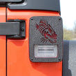 Load image into Gallery viewer, Fishbone Offroad 07-18 Jeep Wrangler JK - Black Textured Powdercoat Tail Light Covers - Back View