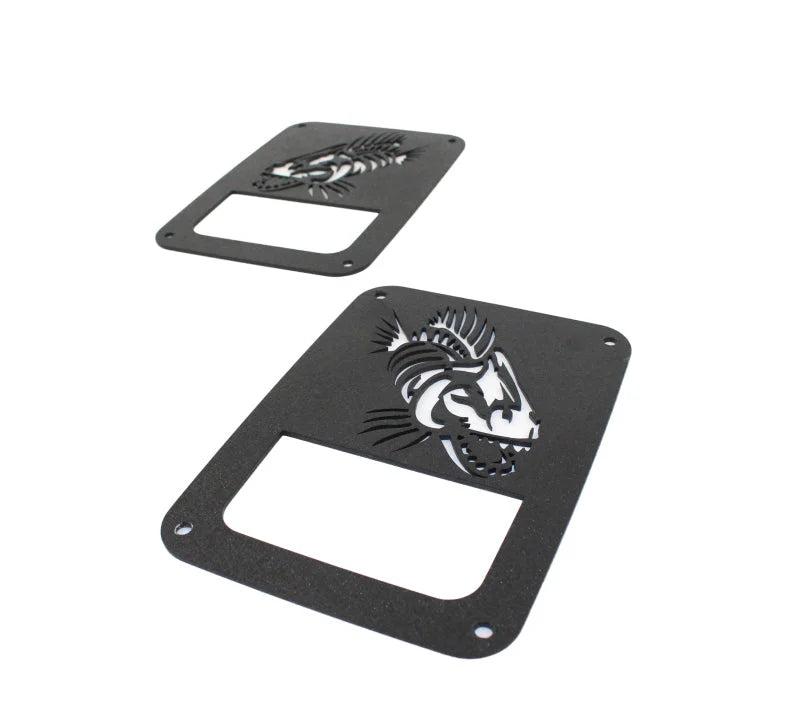 Fishbone Offroad 07-18 Jeep Wrangler JK - Black Textured Powdercoat Tail Light Covers - Additional View 7