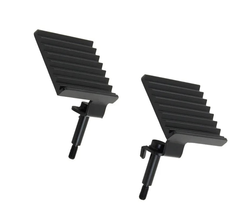 Fishbone Offroad 07-18 Jeep Wrangler JK - Foot Peg Set - Black - Detail View