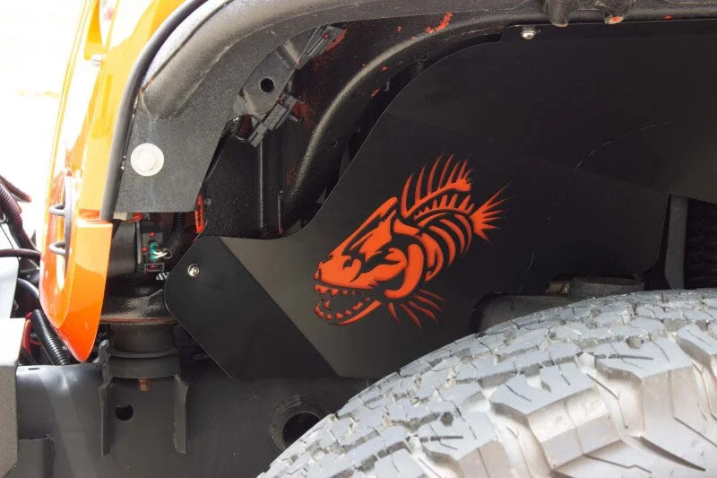 Fishbone Offroad 07-18 Jeep Wrangler JK Inner Fender Accent Plate - Back View
