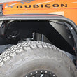 Load image into Gallery viewer, Fishbone Offroad 07-18 Jeep Wrangler JK Logo Aluminum Inner Fenders - Black Powdercoat - Side View