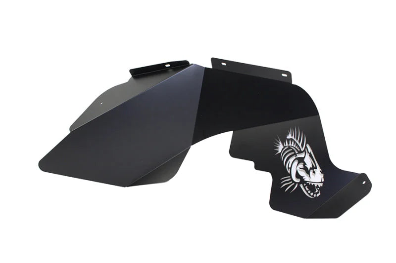 Fishbone Offroad 07-18 Jeep Wrangler JK Logo Aluminum Inner Fenders - Black Powdercoat - Additional View 6