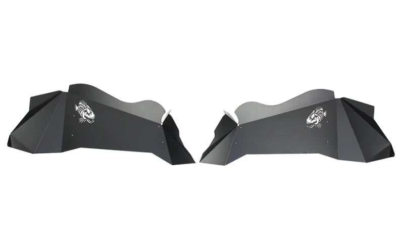 Fishbone Offroad 07-18 Jeep Wrangler JK Logo Aluminum Inner Fenders - Black Powdercoat - Additional View 12
