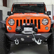 Load image into Gallery viewer, Fishbone Offroad 07-18 Jeep Wrangler JK Rubicon Unlimited Steel Front Bumper - Blk Txtrd Powdercoat - Installation View