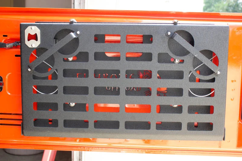 Fishbone Offroad 07-18 Jeep Wrangler JK Tailgate Table - Side View