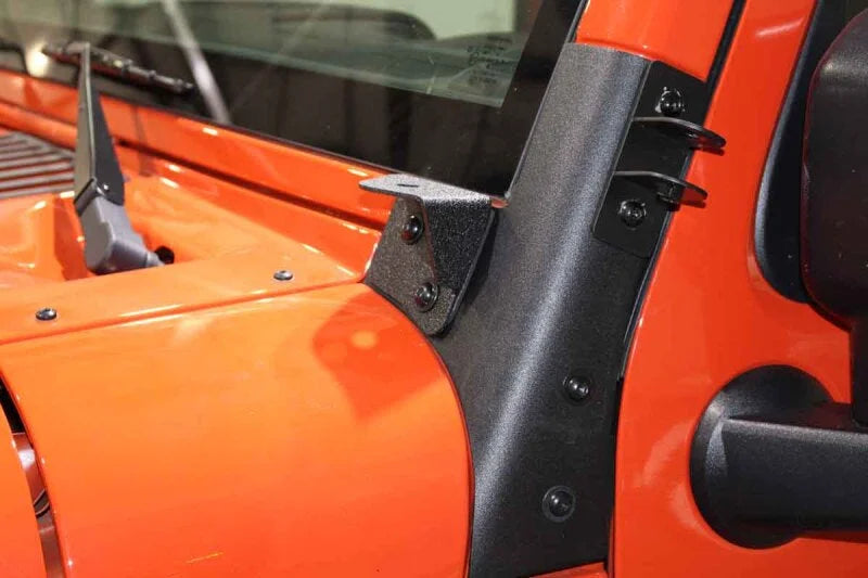 Fishbone Offroad 07-18 Jeep Wrangler JK Windshield Light Bracket - Additional View 5