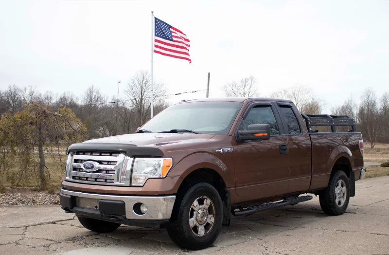 Fishbone Offroad 09-14 Ford F150 Extended Super Cab Oval Side Steps - Black Textured - Additional View 6
