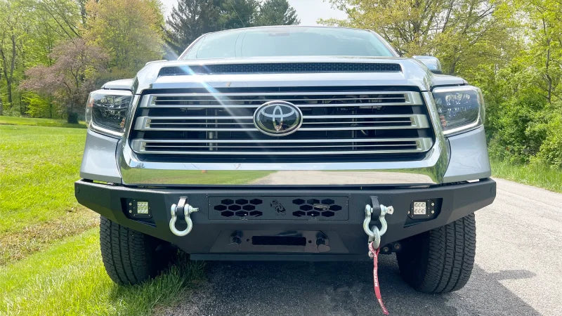 Fishbone Offroad 14-21 Toyota Tundra Front Bumper - Black Texture - Side View