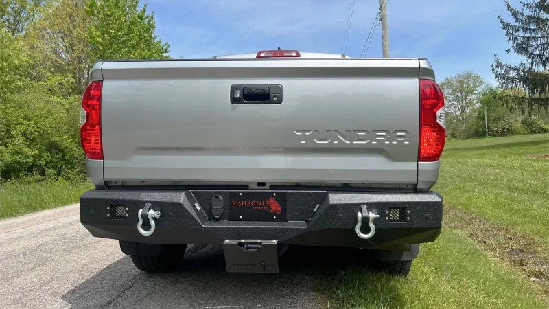 Fishbone Offroad 14-21 Toyota Tundra Rear Bumper - Black Texture - Back View