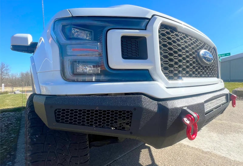 Fishbone Offroad 18-20 Ford F150 Pelican Front Bumper - Black Texture - Side View